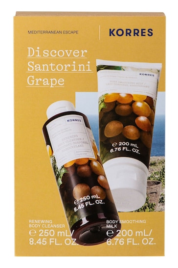 Korres Santorini Grape Shower Gel 250ml + Body Milk 200ml