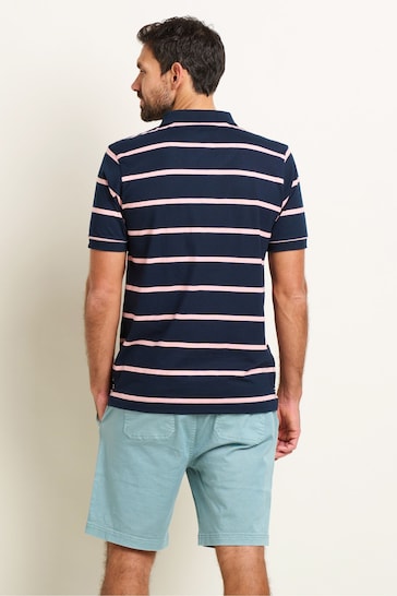 Brakeburn Blue Stripe Polo Shirt
