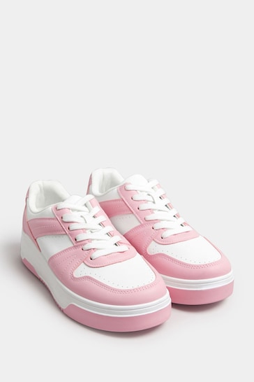 Yours Curve Pink Chunky Trainers In Extra Wide EEE Fit