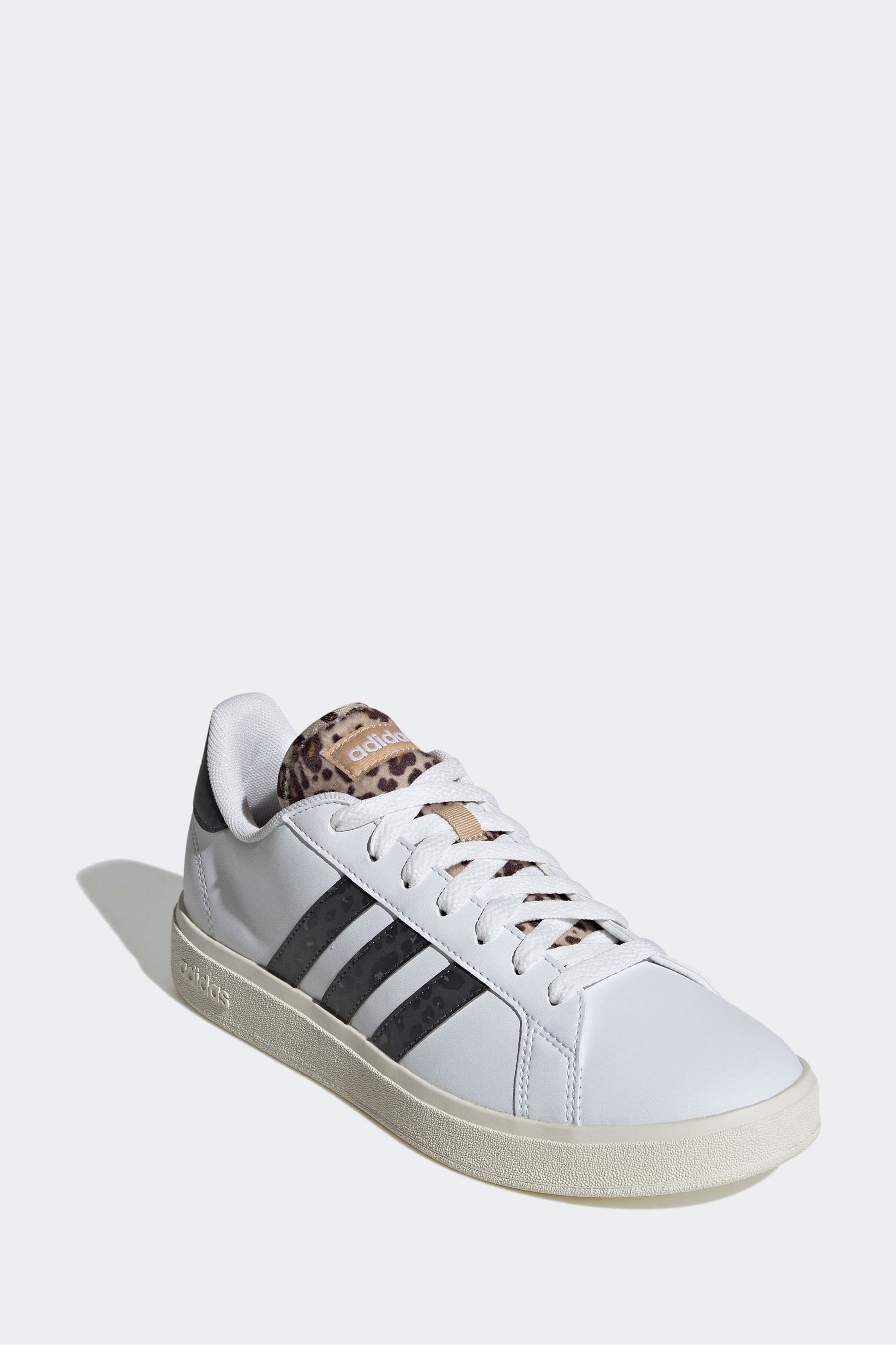 adidas White Black adidas Grand Court Animal Trainers