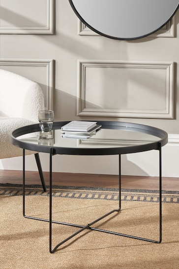 Buy Pacific Black Voss Wood and Mirrored Glass Coffee Table from the ...