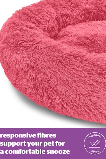 Silentnight Raspberry Pink Calming Donut Pet Bed