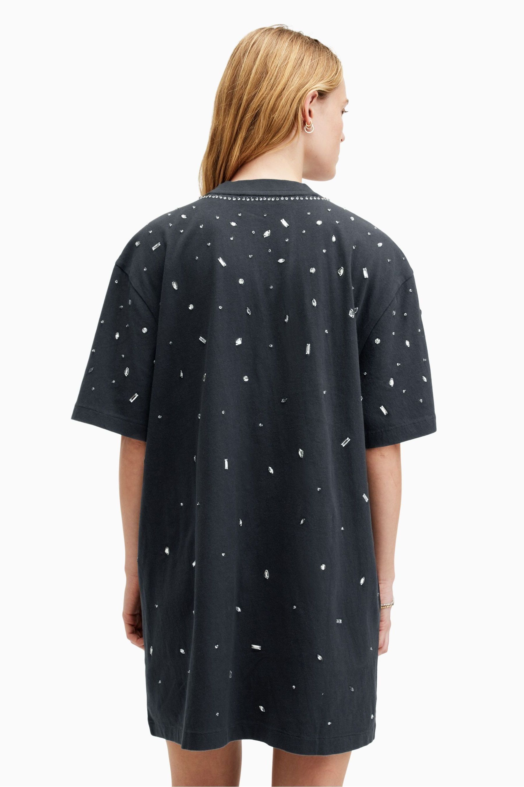 Buy AllSaints Black 100 Cotton Scatter Embellished Dress from the Next UK online shop