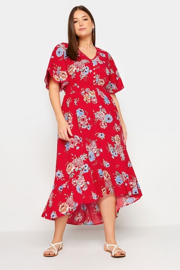 Yours Curve Red High Lo Dress