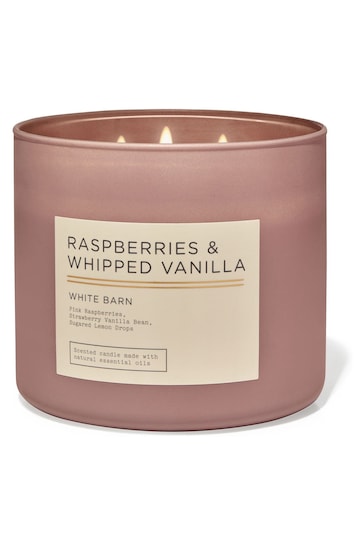 Bath & Body Works Raspberries and Whipped Vanilla 3-Wick Candle 14.5 oz / 411 g