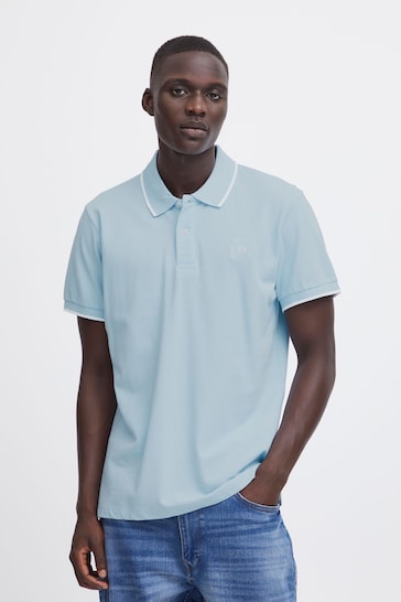 Blend Blue Pique Short Sleeve Polo Shirt