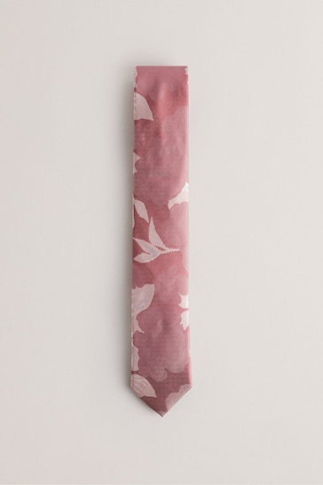 Ted Baker Pink Spikes Floral Silk Tie