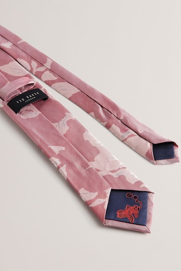 Ted Baker Pink Spikes Floral Silk Tie
