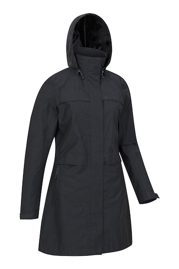 Mountain Warehouse Black Womens Cloud Burst Textured Waterproof Jacket