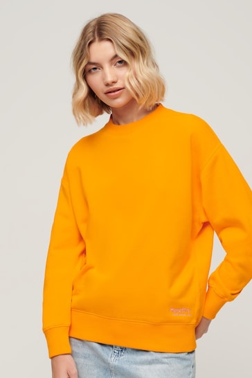 SUPERDRY Orange SUPERDRY Essential Logo Sweatshirt