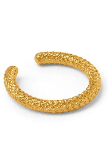 Orelia London Gold Tone Snake Textured Ear Cuff