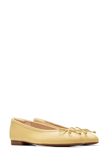 Clarks Yellow Leather Fawna Lily Shoes