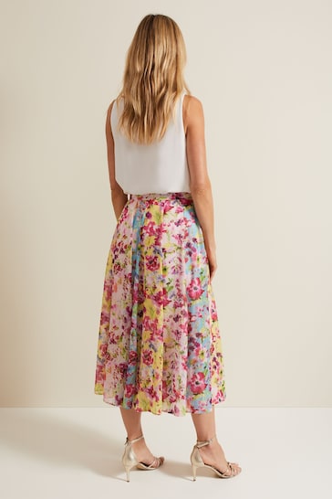 Phase Eight Vivianne Floral Red Skirt