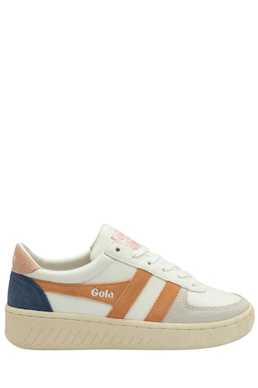 Gola Off White Ladies Grandslam Trident Lace-Up Trainers