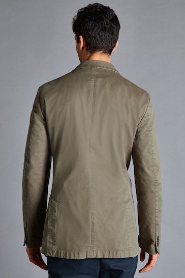 Charles Tyrwhitt Green Slim Fit Updated Cotton Stretch Jacket