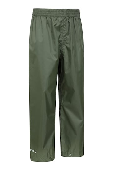 Mountain Warehouse Green Kids Pakka Waterproof Over Trousers