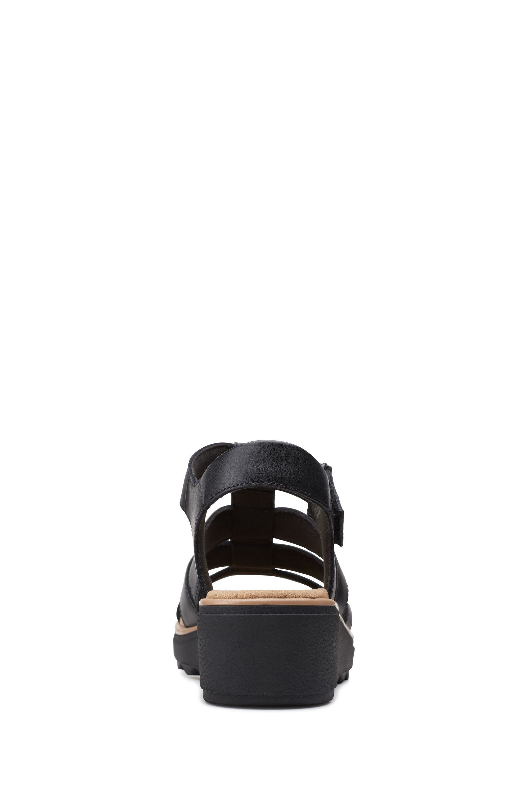Buy Clarks Black Wide Fit E Leather Jillian Quartz Sandals from the Next UK online shop