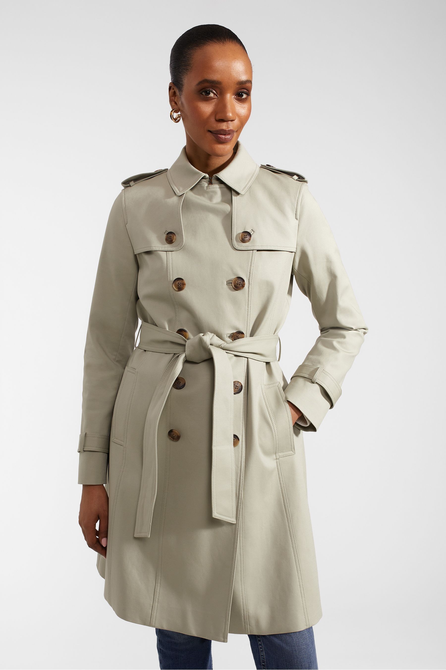 Hobbs saskia trench black sales