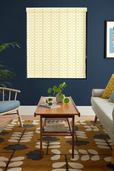 Orla Kiely Yellow Linear Stem Made to Measure Roman Blinds