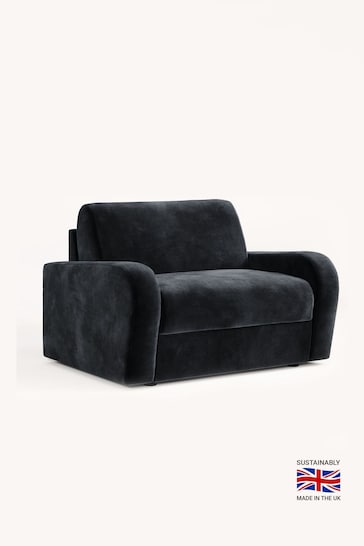 Jay-Be Luxe Velvet Charcoal Grey Deco Snuggle Sofa Bed