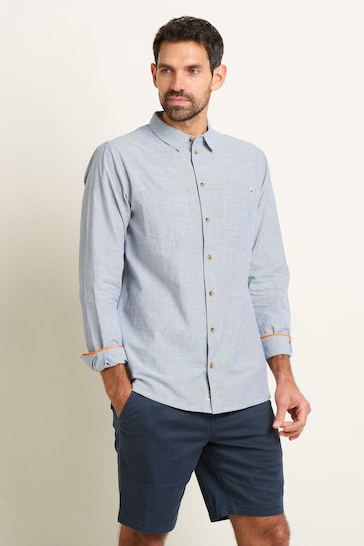 Brakeburn Blue Stripe Long Sleeve Shirt