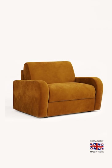 Jay-Be Luxe Velvet Saffron Yellow Deco Snuggle Sofa Bed