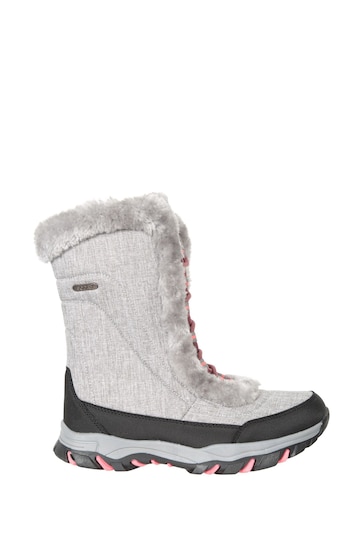 Mountain Warehouse Grey Womens Ohio Thermal Fleece Lined Snow Boots