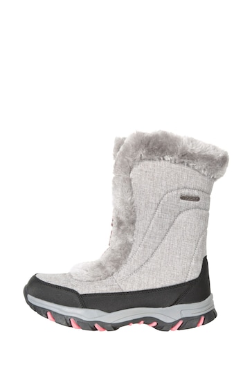 Mountain Warehouse Grey Womens Ohio Thermal Fleece Lined Snow Boots