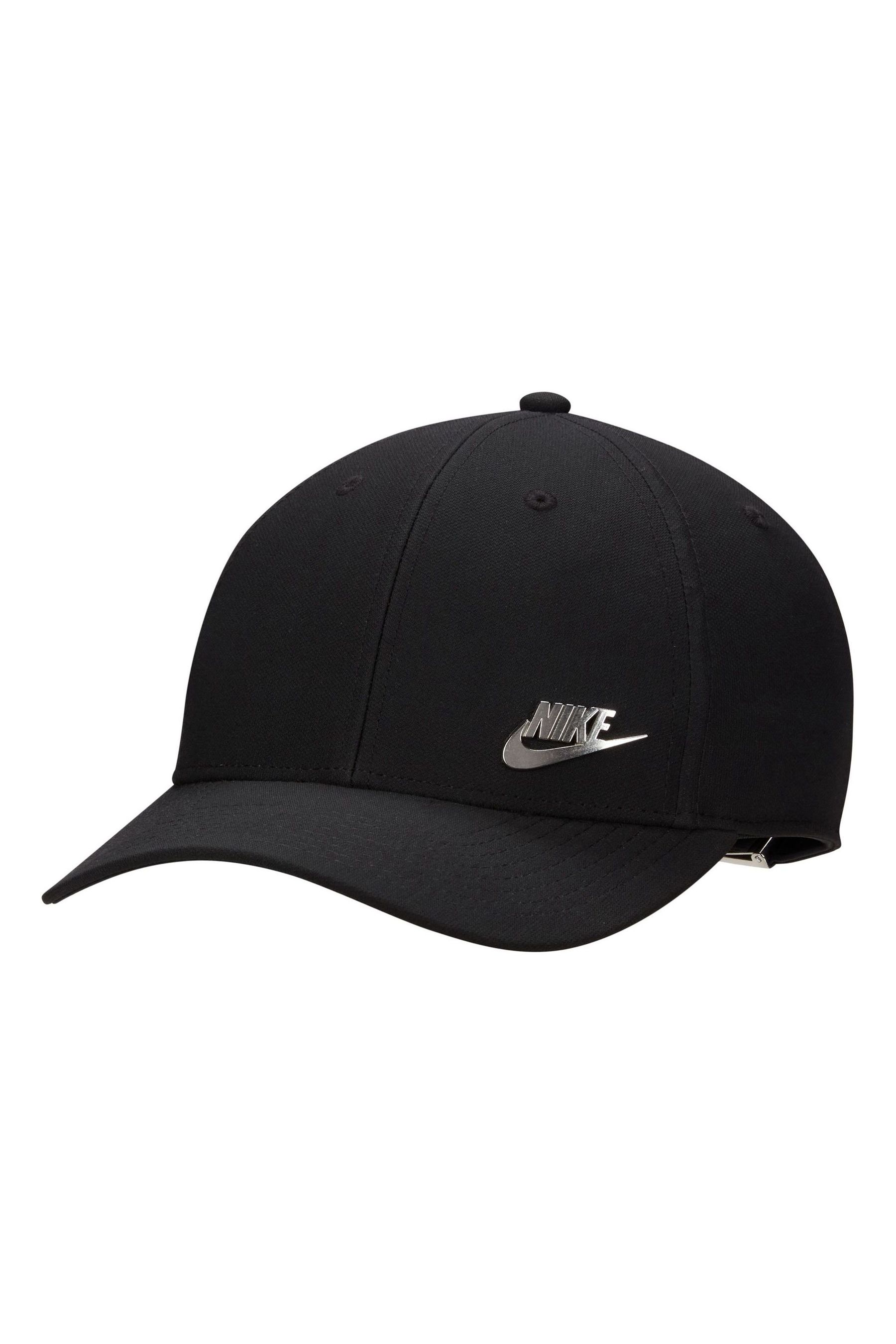 Buy Nike Black Dri FIT Club Structured Metal Logo Cap from the Next UK online shop
