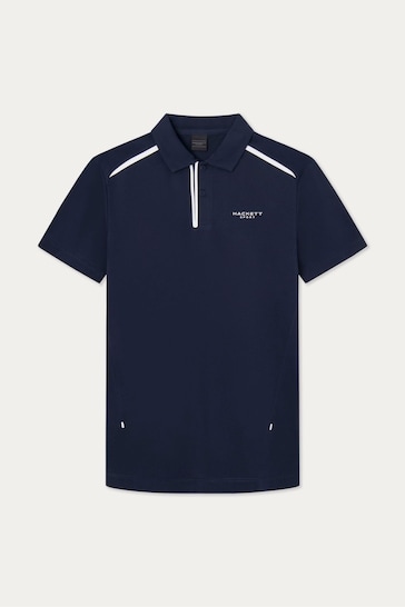 Hackett London Men Blue Short Sleeve Polo Shirt