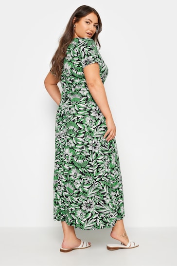Yours Curve Green Tiered Maxi Dress