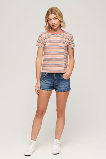 Superdry Multi Essential Logo Striped Fitted T-Shirt