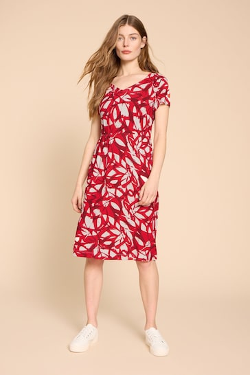 White Stuff Red Tallie EcoVero™ Jersey Dress