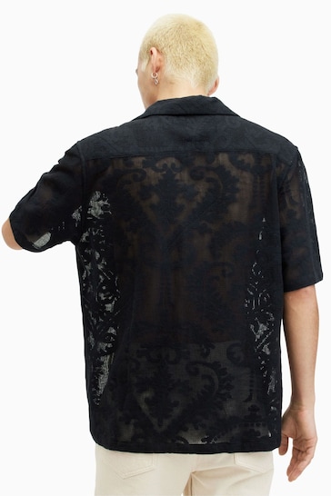 AllSaints Black Cerrito Short Sleeve Shirt