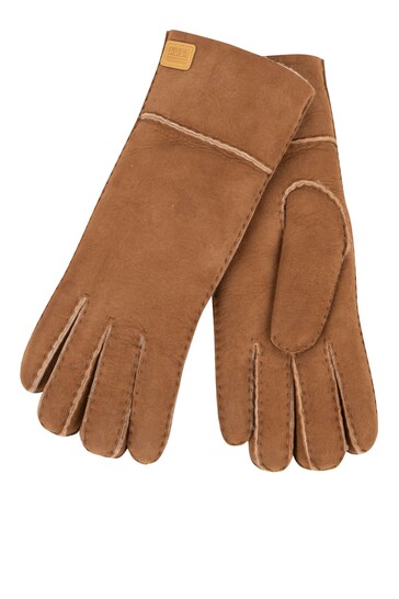 Just Sheepskin Brown Ladies Charlotte Gloves