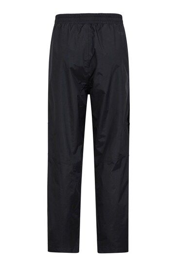 Mountain Warehouse Black Mens Downpour Extreme Waterproof Overtrousers With Short Length