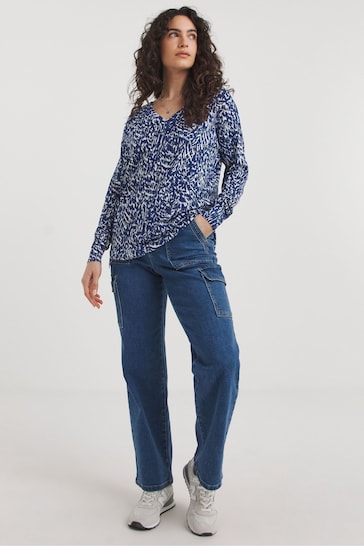 JD Williams Blue V-Neck Slouch Tunic