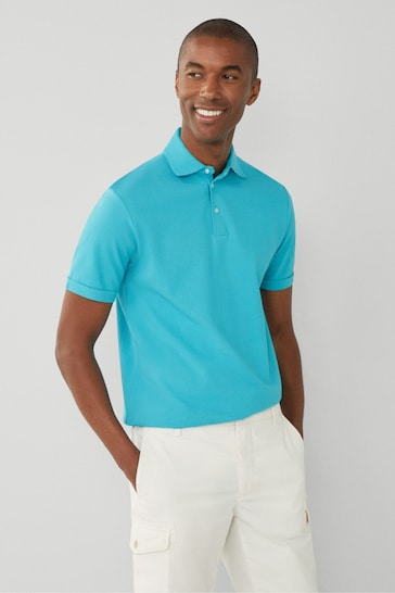 Sun 68 embroidered-logo cotton polo shirt Blu