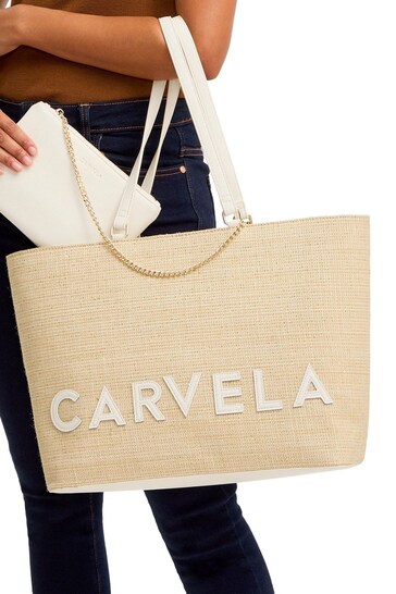 Carvela Cream Frame Winged Shopper Bag