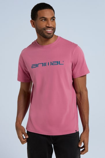 Animal Pink Leon Organic Relaxed T-Shirt