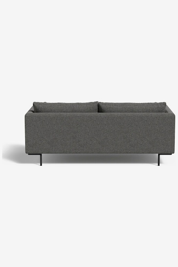 MADE.COM Textured Weave Stone Grey Harlow 2 Seater Sofa