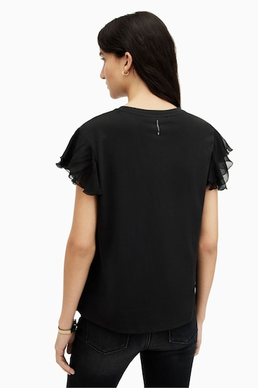 AllSaints Black Isabel T-Shirt