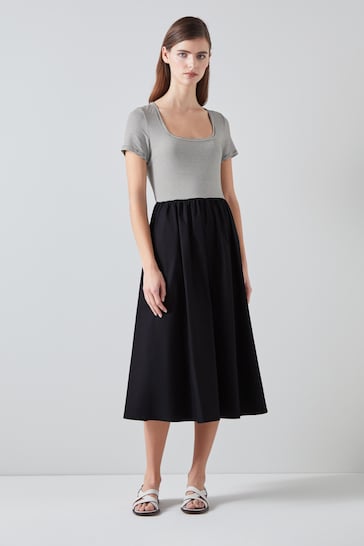 LK Bennett Serina Cotton Lenzing™ Ecovero™ Viscose Blend Dress