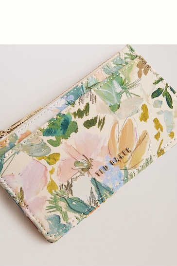 Ted Baker Cream Medell Painted Meadow Card Holder