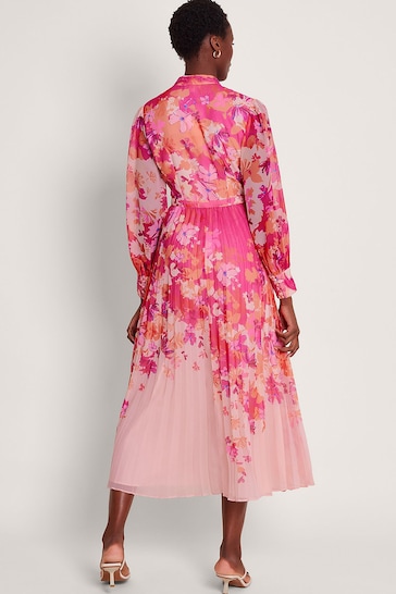 Monsoon Pink Floryn Floral Shirt Dress