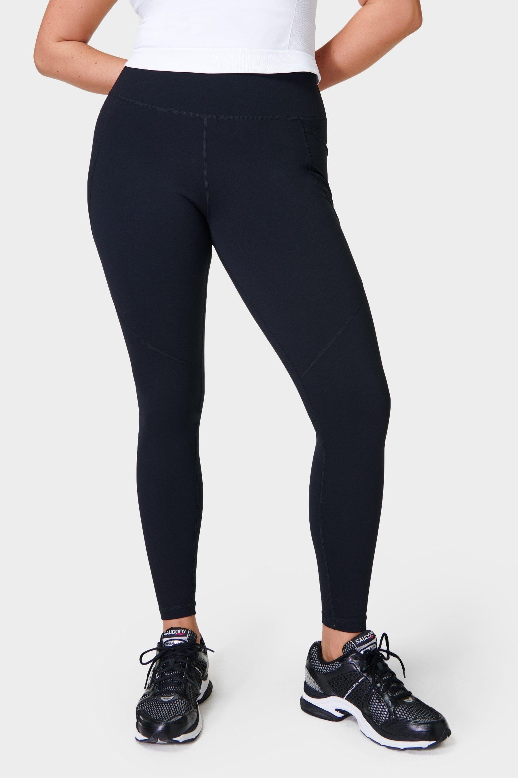 Black leggings workout top