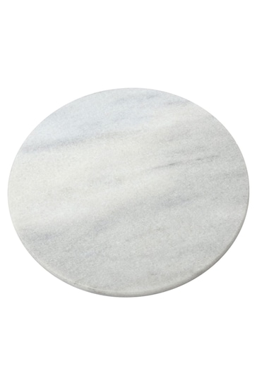 Interiors by Premier White Marble Lazy Susan