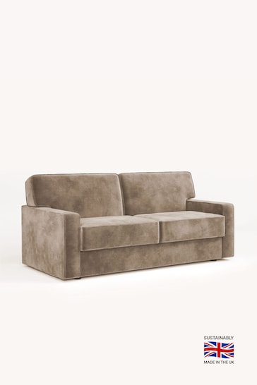 Jay-Be Luxe Velvet Mink Brown Linea 3 Seater Sofa Bed