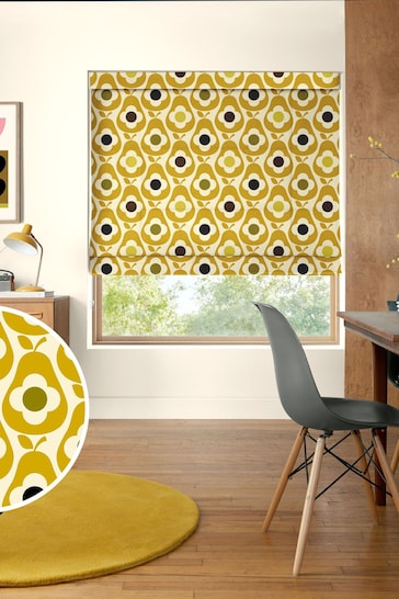 Orla Kiely Yellow Multi Pear Made to Measure Roman Blind