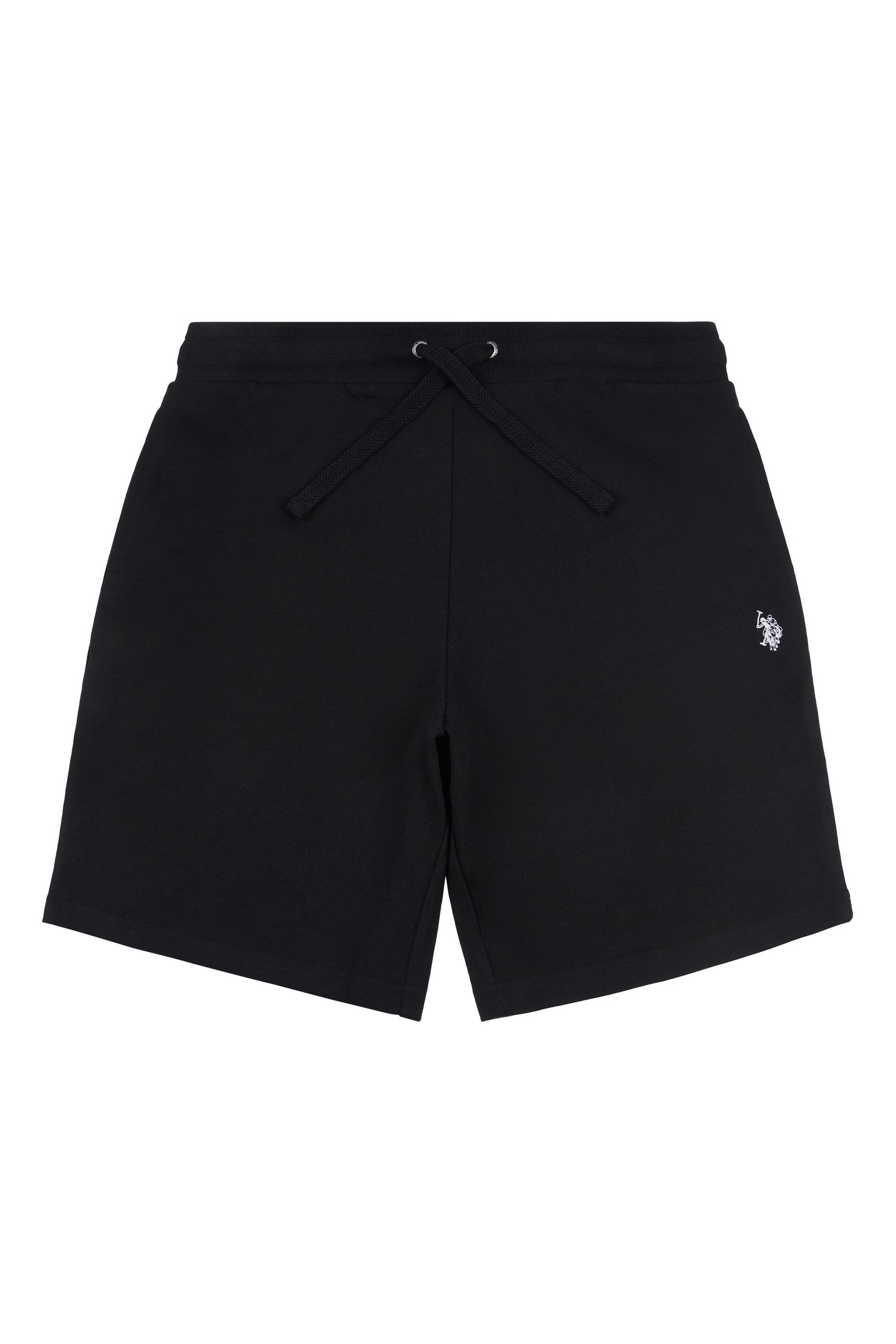 U.S. Polo Assn. Black Mens Classic Fit Double Horsemen Sweat Shorts